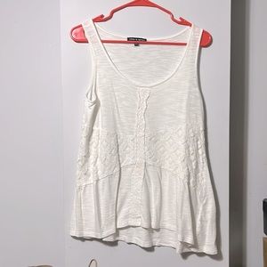 White tank top - size: M - used - flowy bohemian top